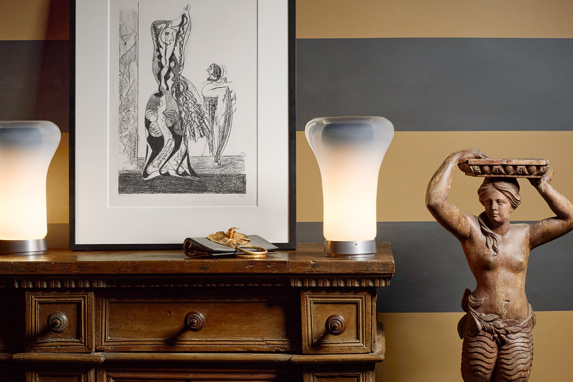 PAIR OF ITALIAN BRASS ADJUSTABLE TABLE LAMPS – Blackman Cruz
