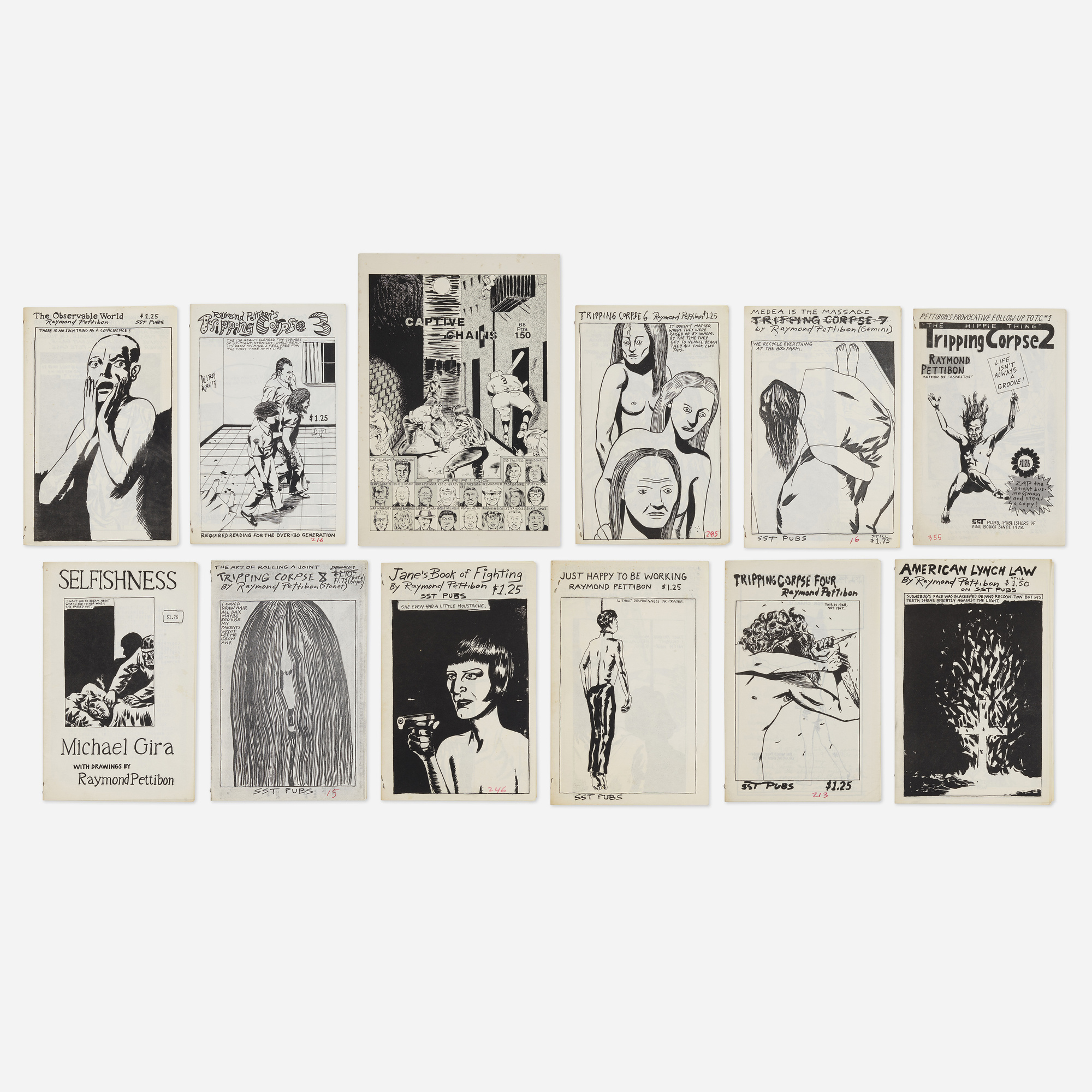 100: RAYMOND PETTIBON, Collection of twelve zines < Modern 