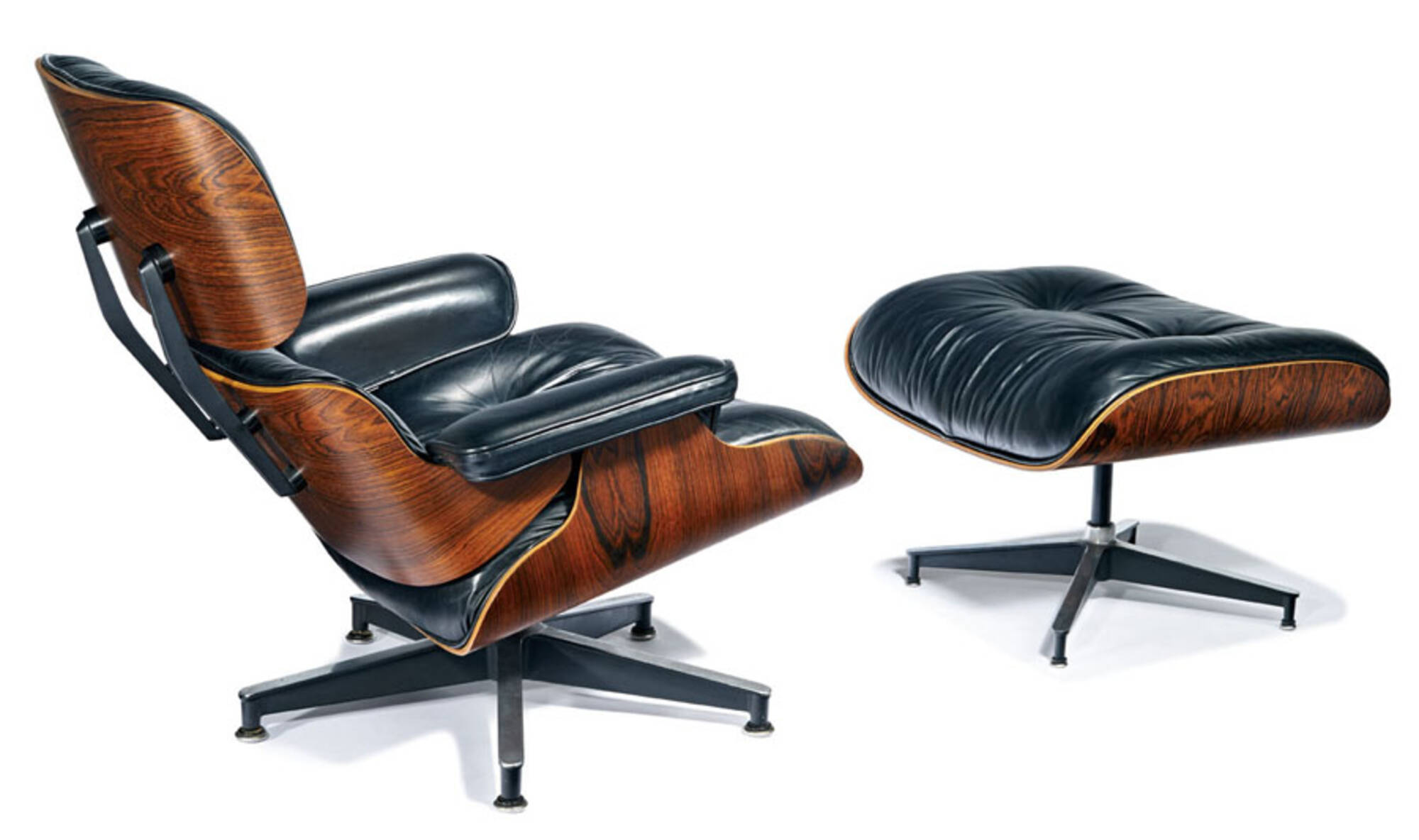 106: CHARLES AND RAY EAMES, Lounge chair and ottoman (2) < Modern 