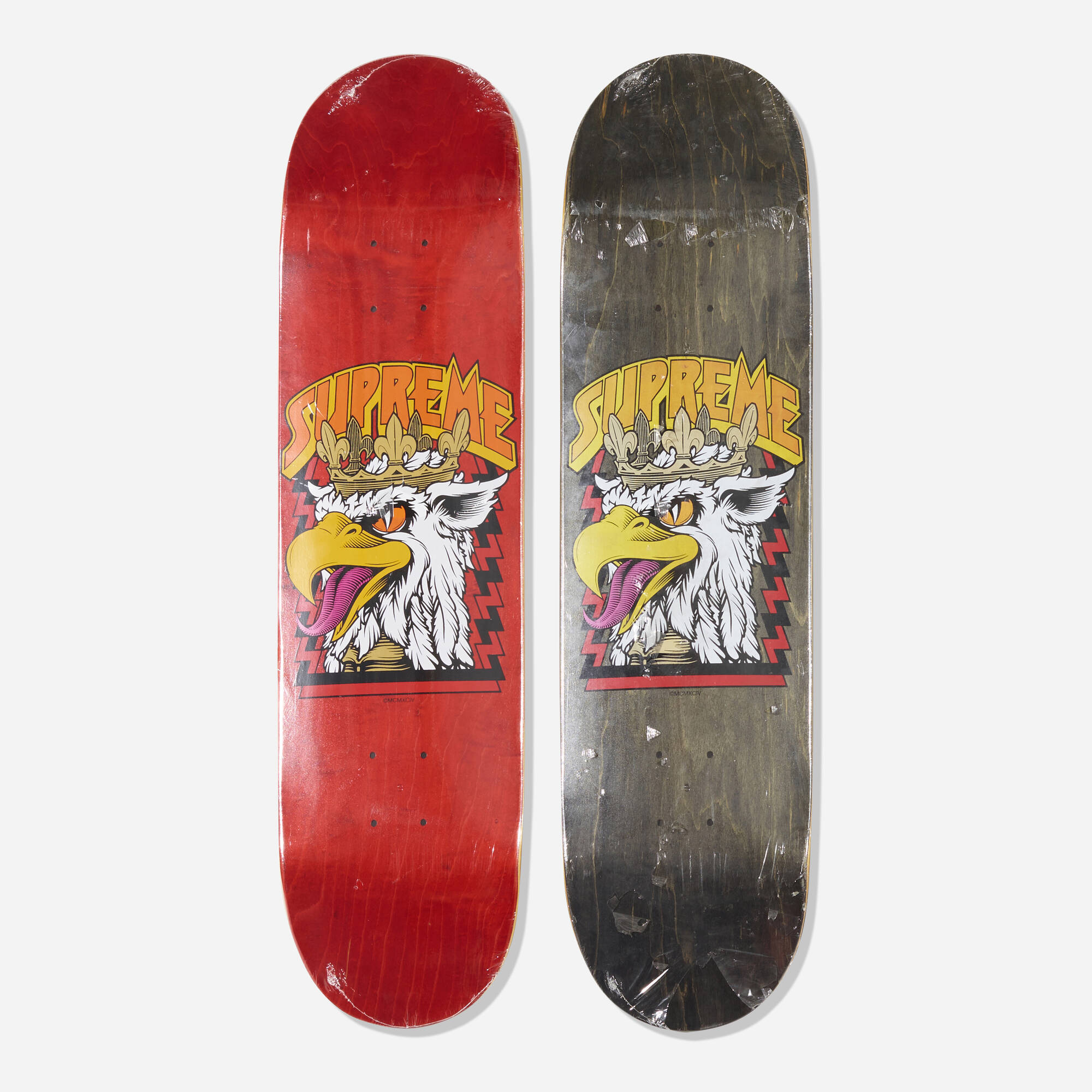 139: SEAN CLIVER X SUPREME, Eagle skateboard decks (Red and Black