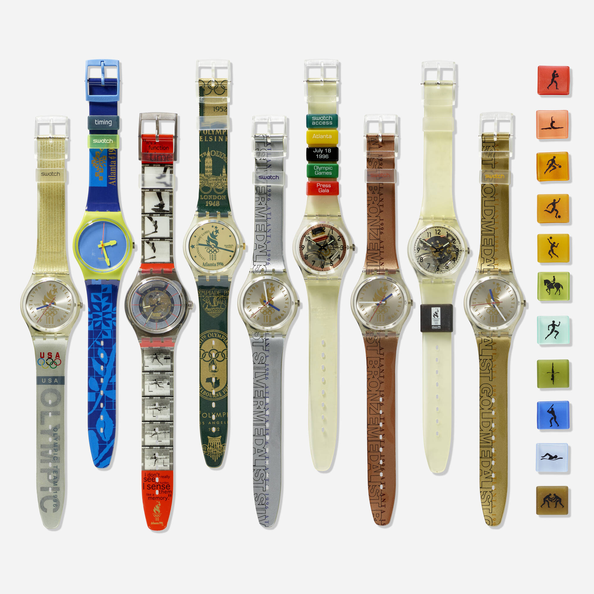 150: SWATCH, Atlanta 1996 Olympic Games Collection (nine watches