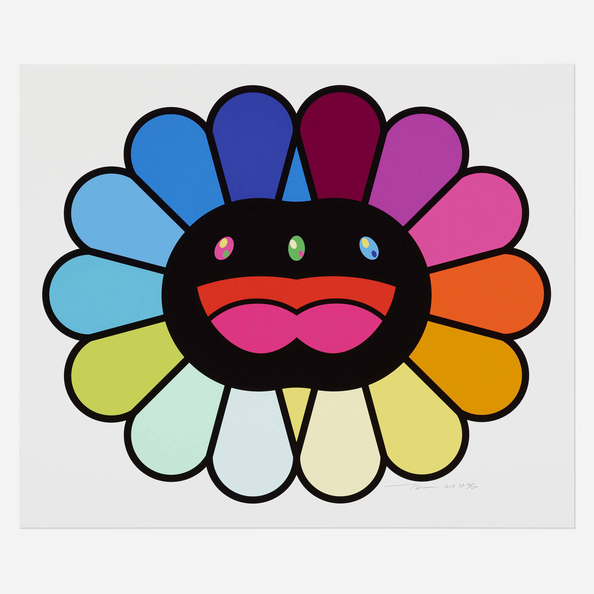 Takashi Murakami, (Japanese, b. 1962), Monogram Multicolore-black