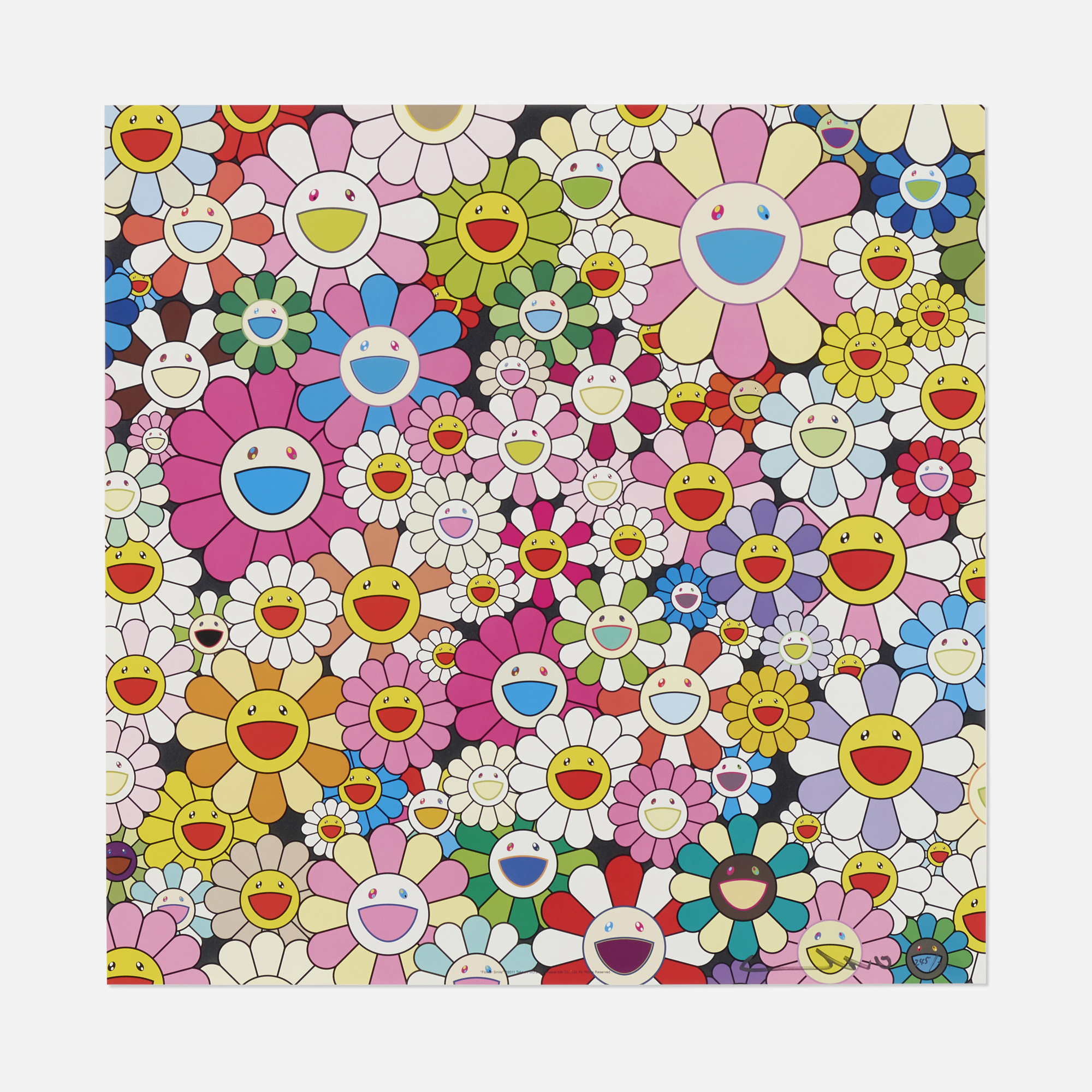 数々の賞を受賞 絵画 Homage to Takashi Murakami Flowers 3_P 絵画 